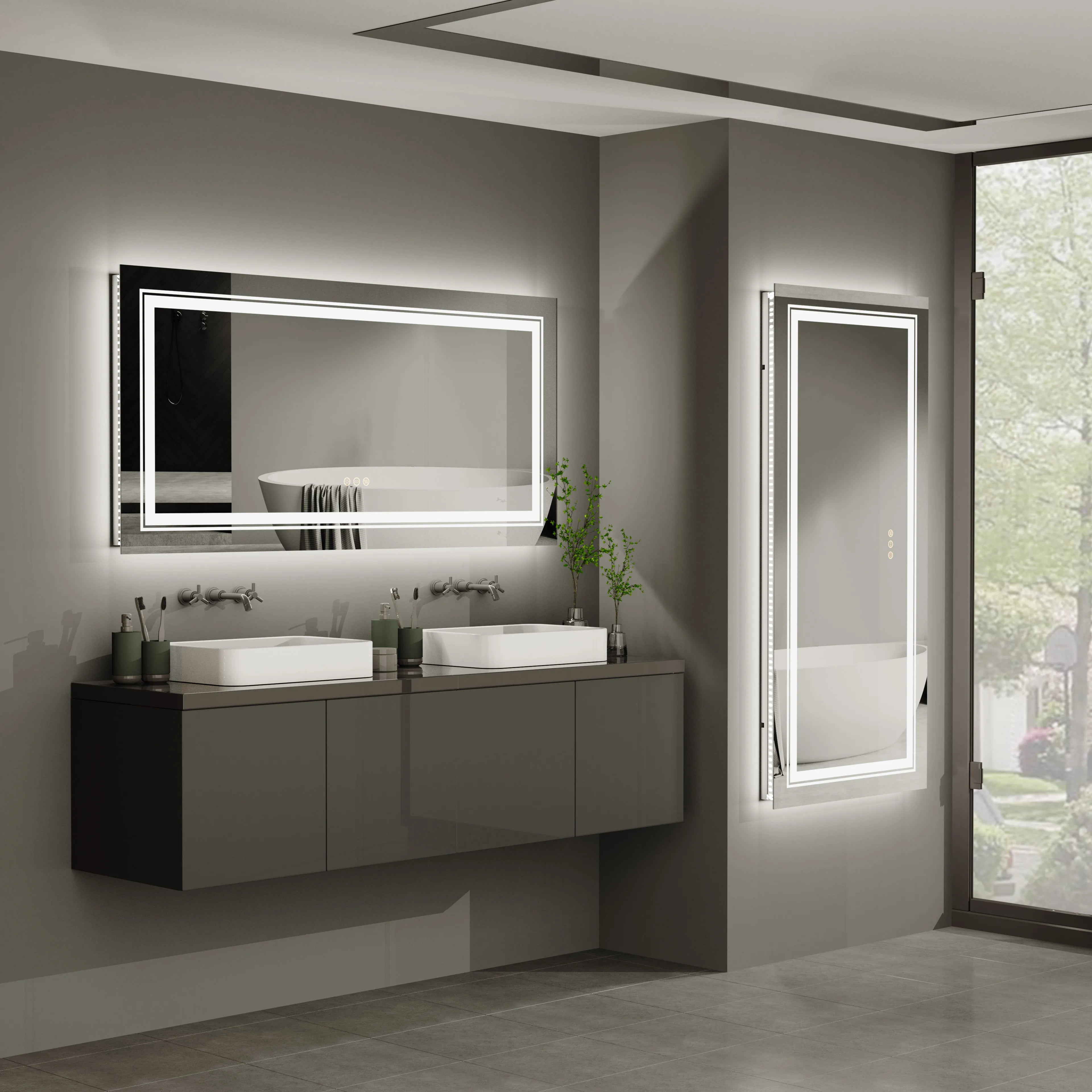 48"X24" LED Bathroom Mirror with Lights