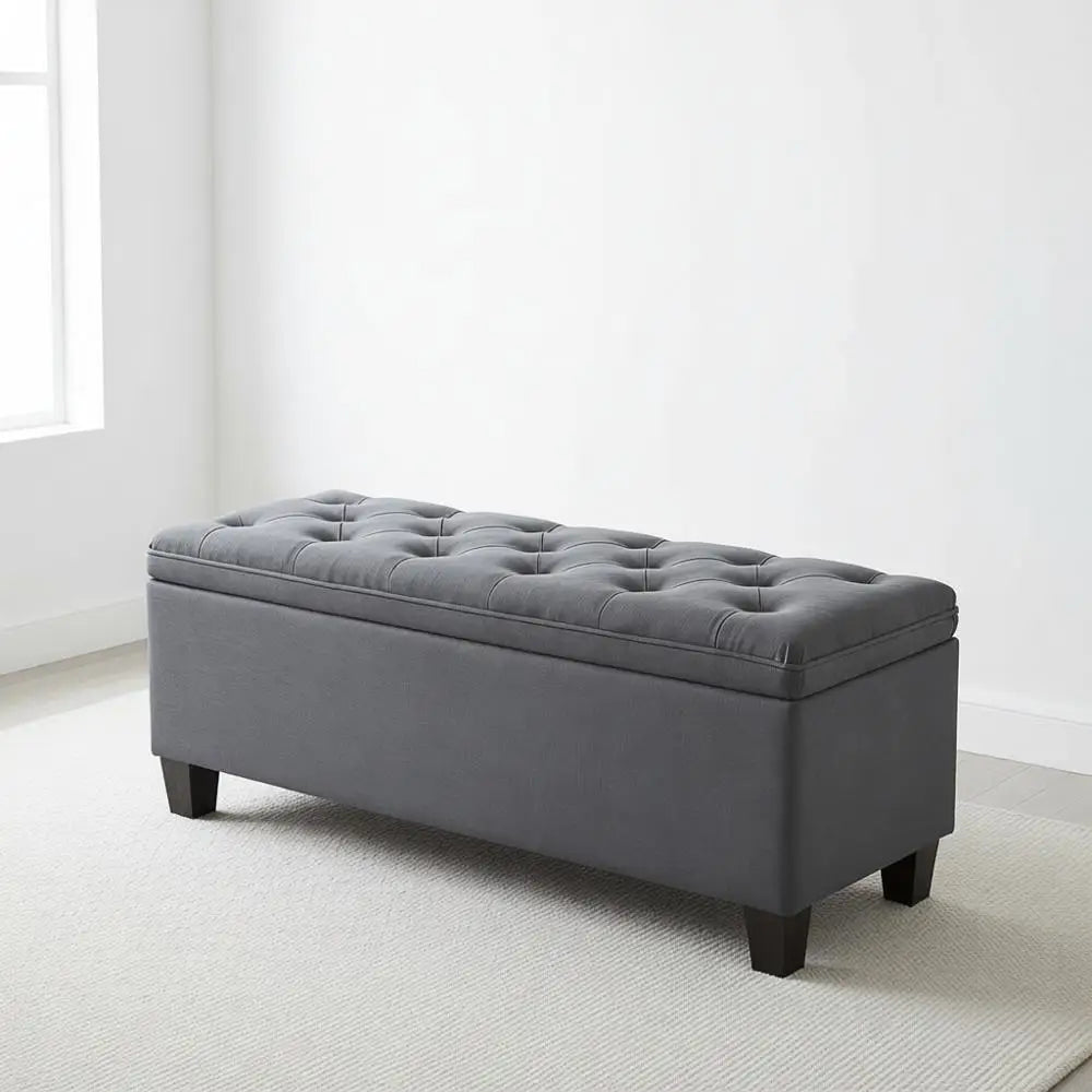 Space-Saving Ottoman Bench with Storage
