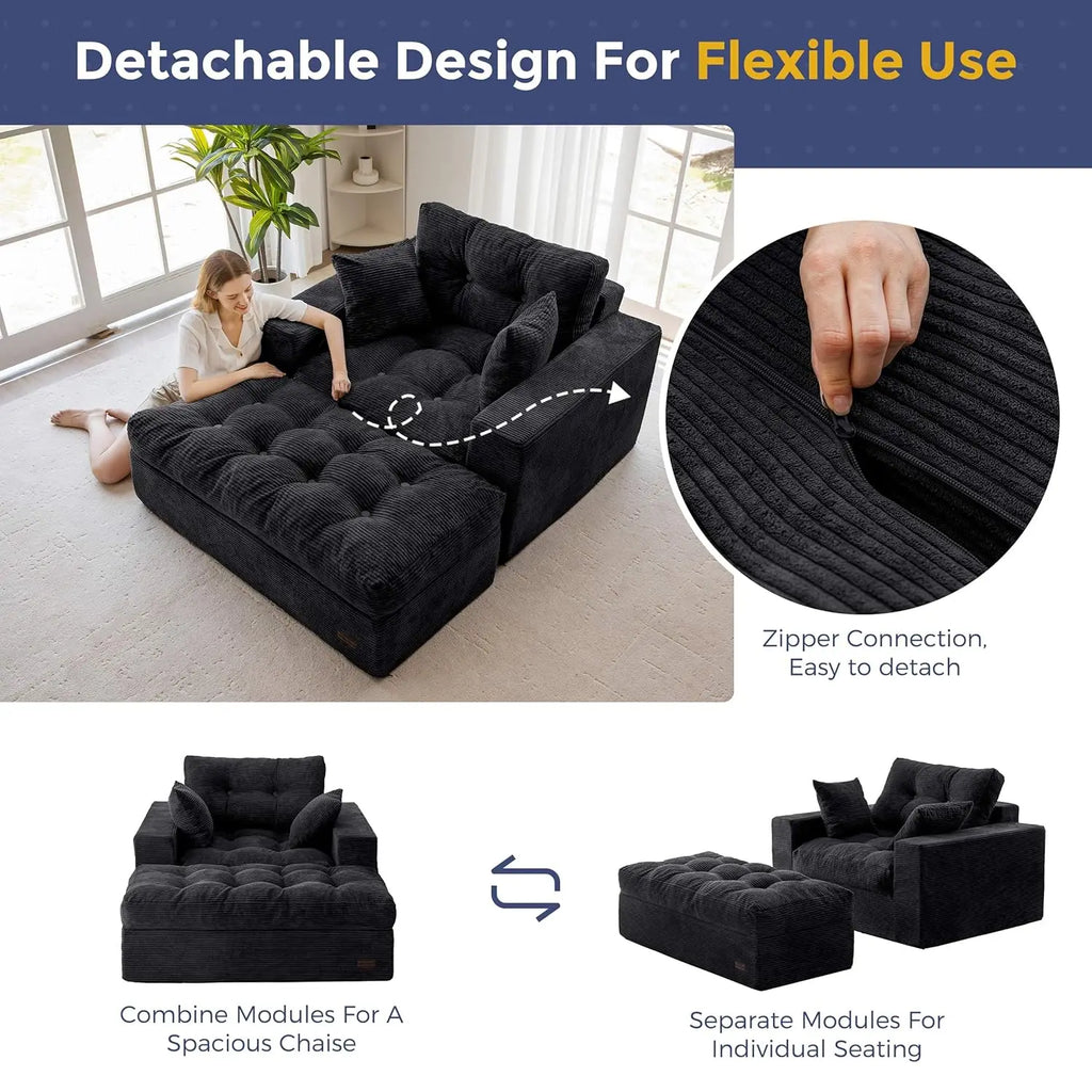 Oversized Chaise Lounge Sofa