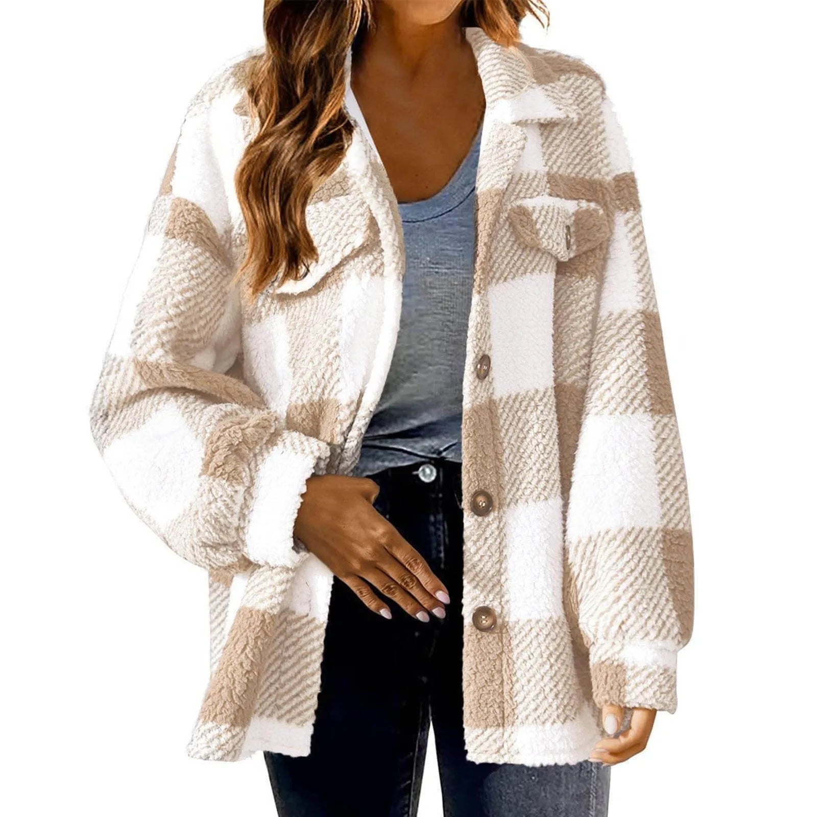 Oversized Warm Fleece Shirt