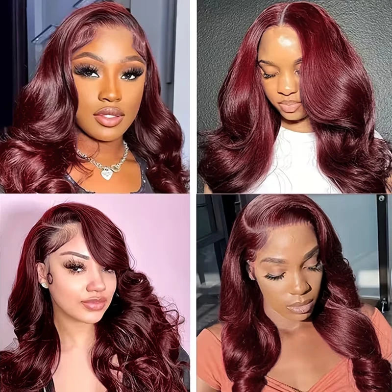 Burgundy Body Wave Bundles 3 4