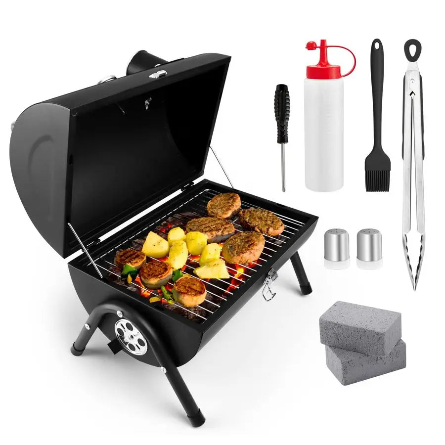 Mini Folding Outdoor Grill with Chimney