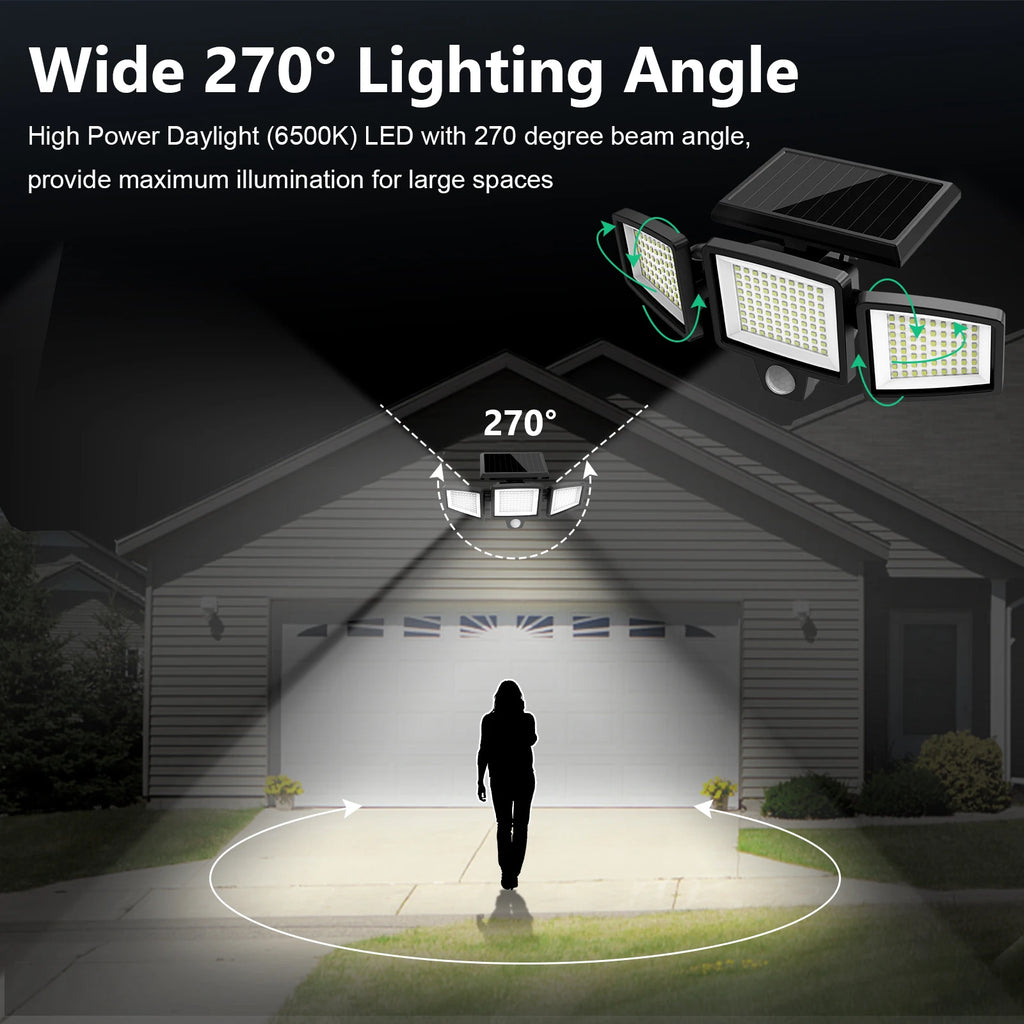 3-Head Solar Outdoor Light
