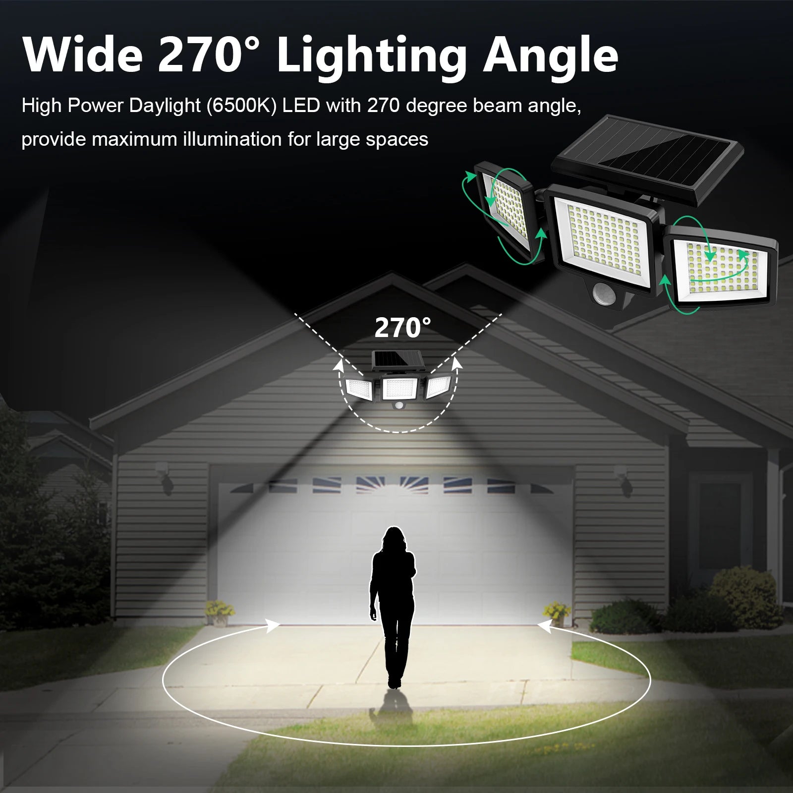 3-Head Solar Outdoor Light