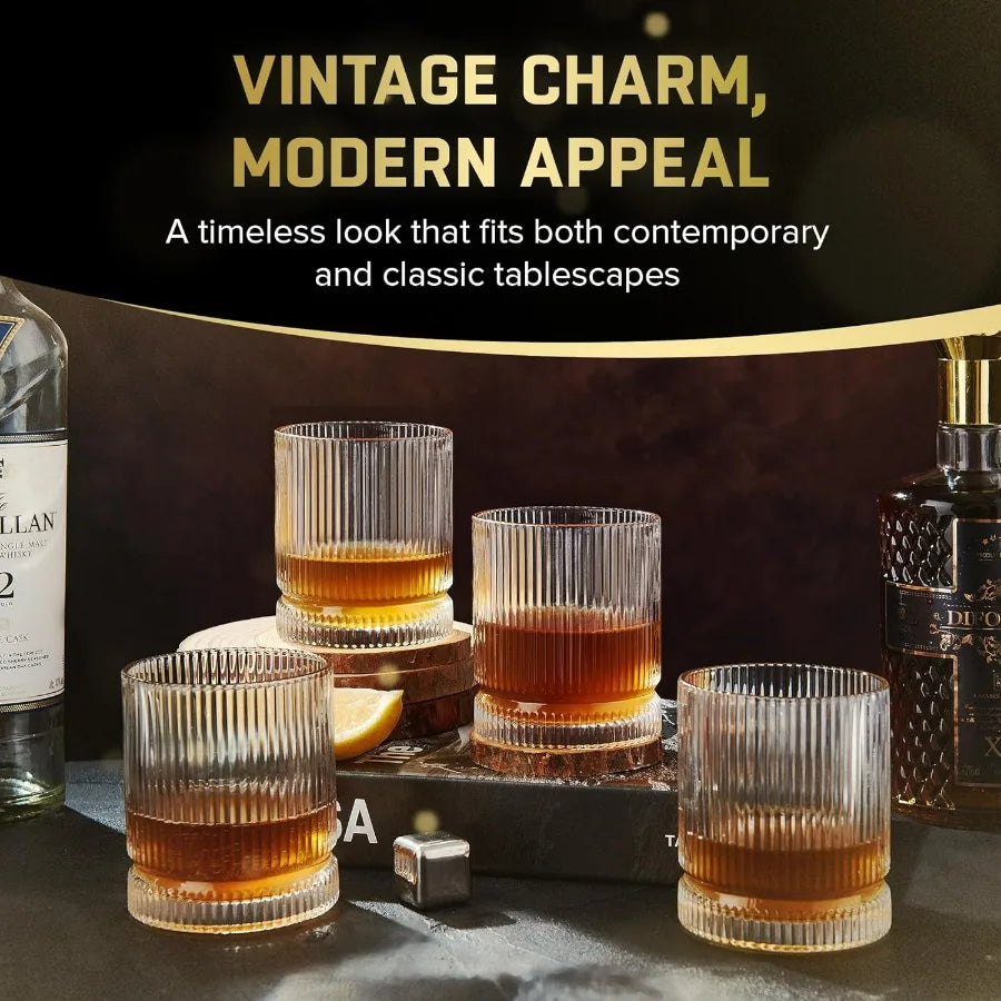 Crystal Old Fashioned Whiskey Glasses Set of 12 12 Oz