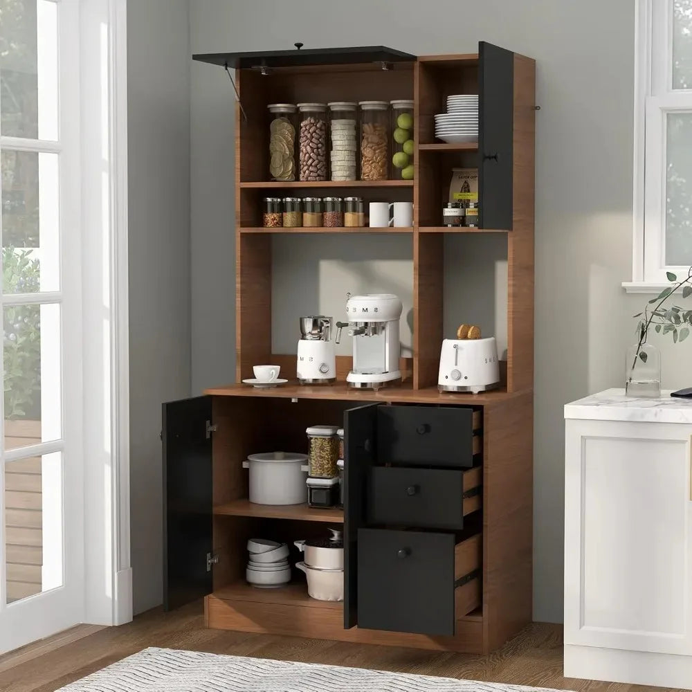 71" Large Kitchen Pantry Cabinet