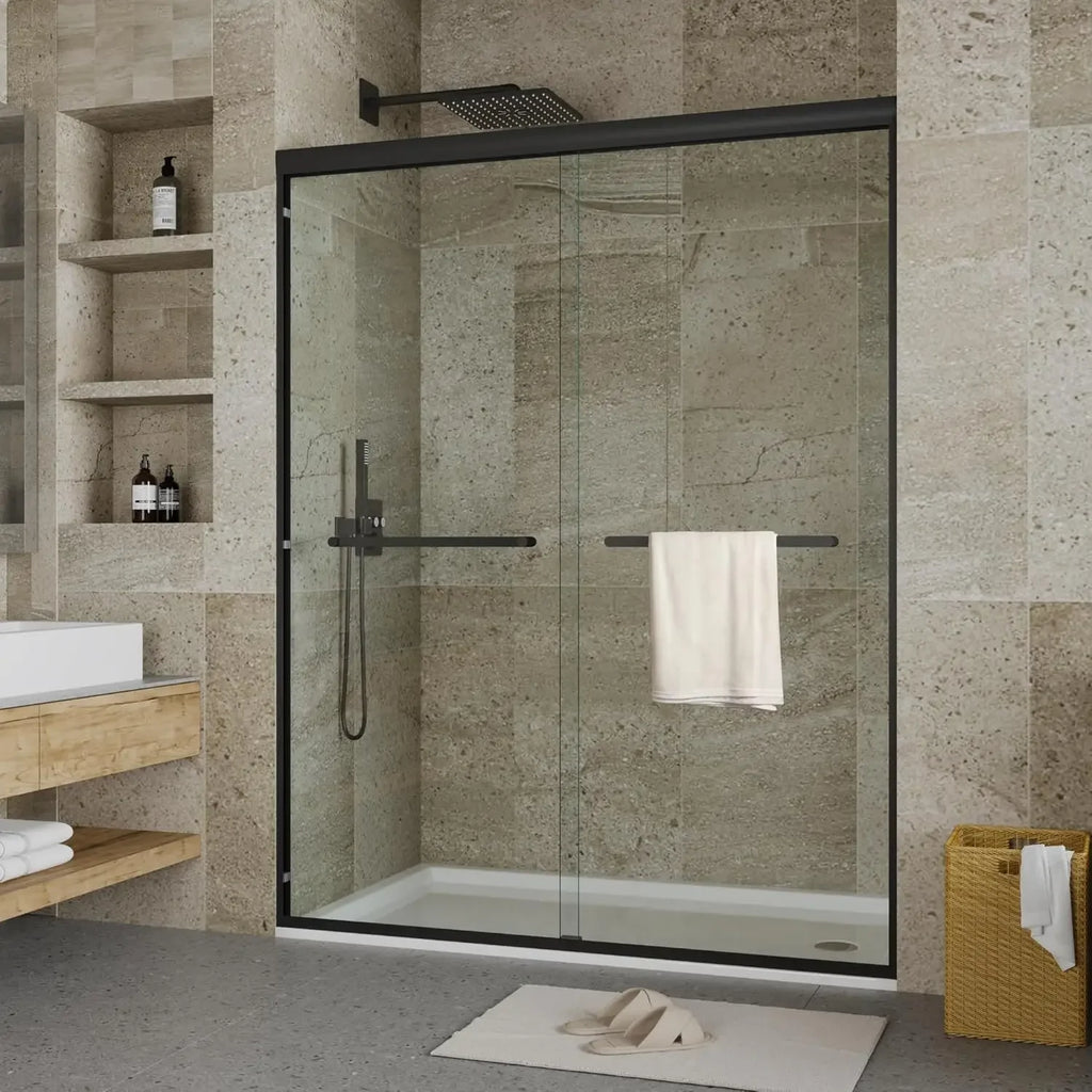 BestsellerSliding Shower Door, Aluminum Alloy Frame with 44-48" Adjustable Width x 72" Height, Features Double 6mm (1/4") Temper