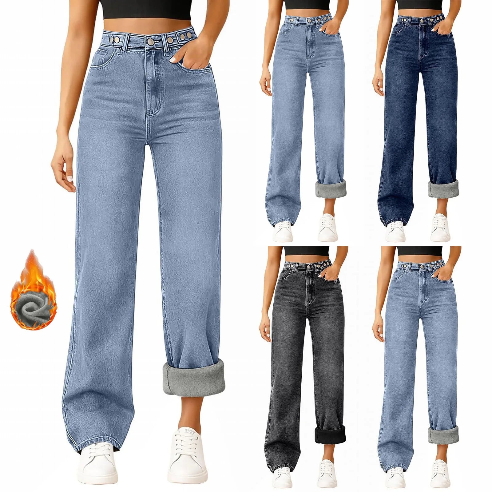 Retro Straight Leg Jeans