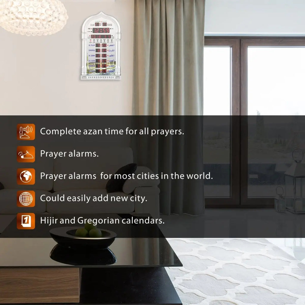 Digital Azan Clock with LED Display