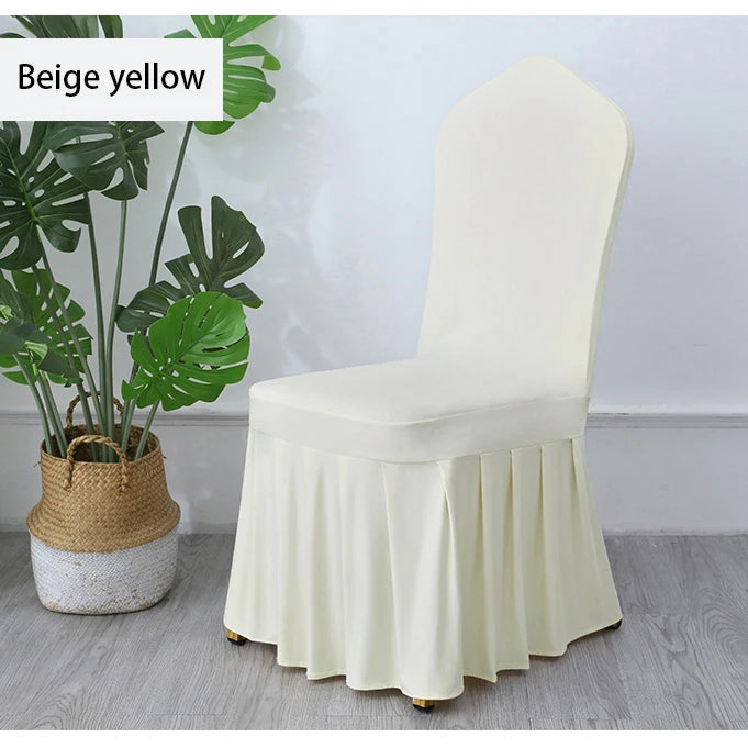 White Pleated Chair Covers