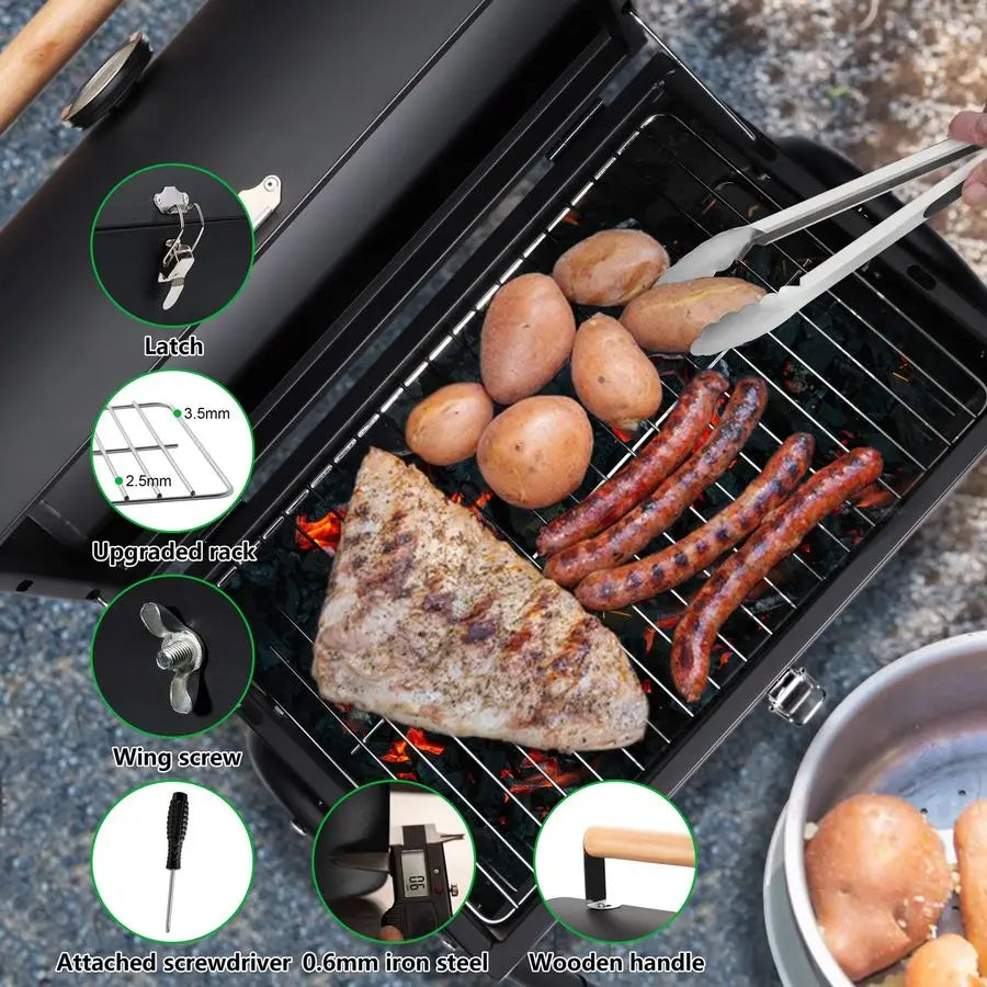 Mini Folding Outdoor Grill with Chimney