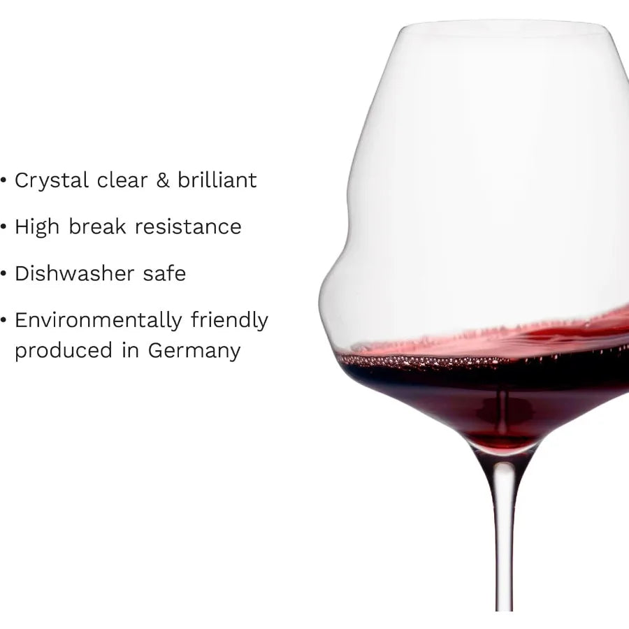 Burgundy Red Wine Glasses Set of 6