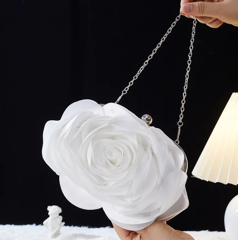 Elegant Rose Flowers Evening Clutch