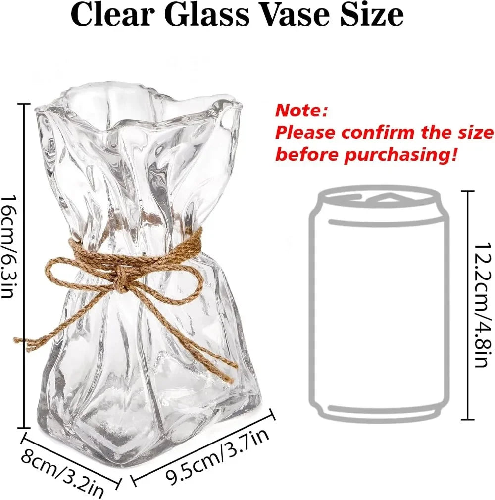 6 inch small glass vase