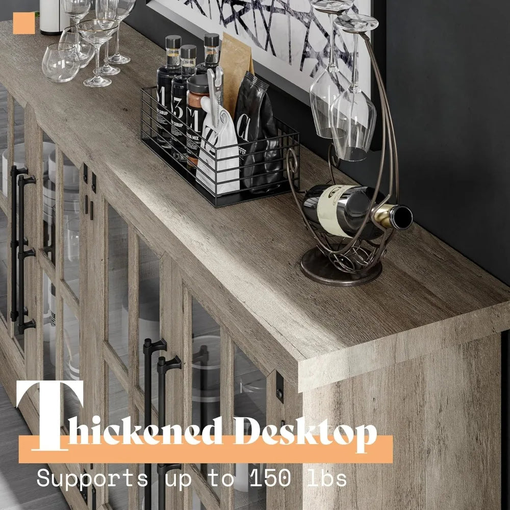 farmhouse 63" buffet sideboard cabinet