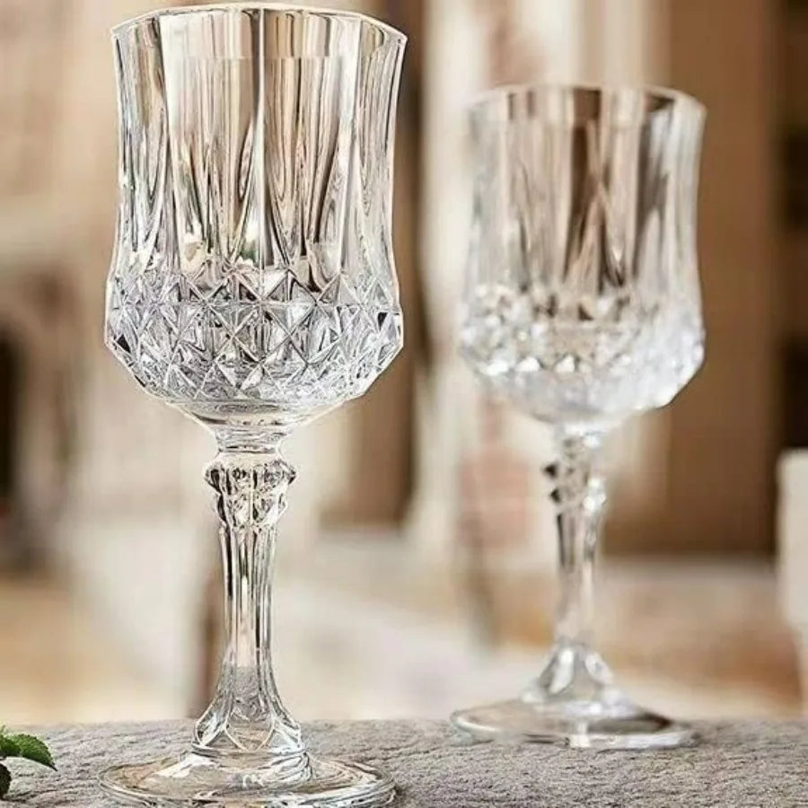 Elegant Stemmed Sherry Port Crystal Shot Glasses
