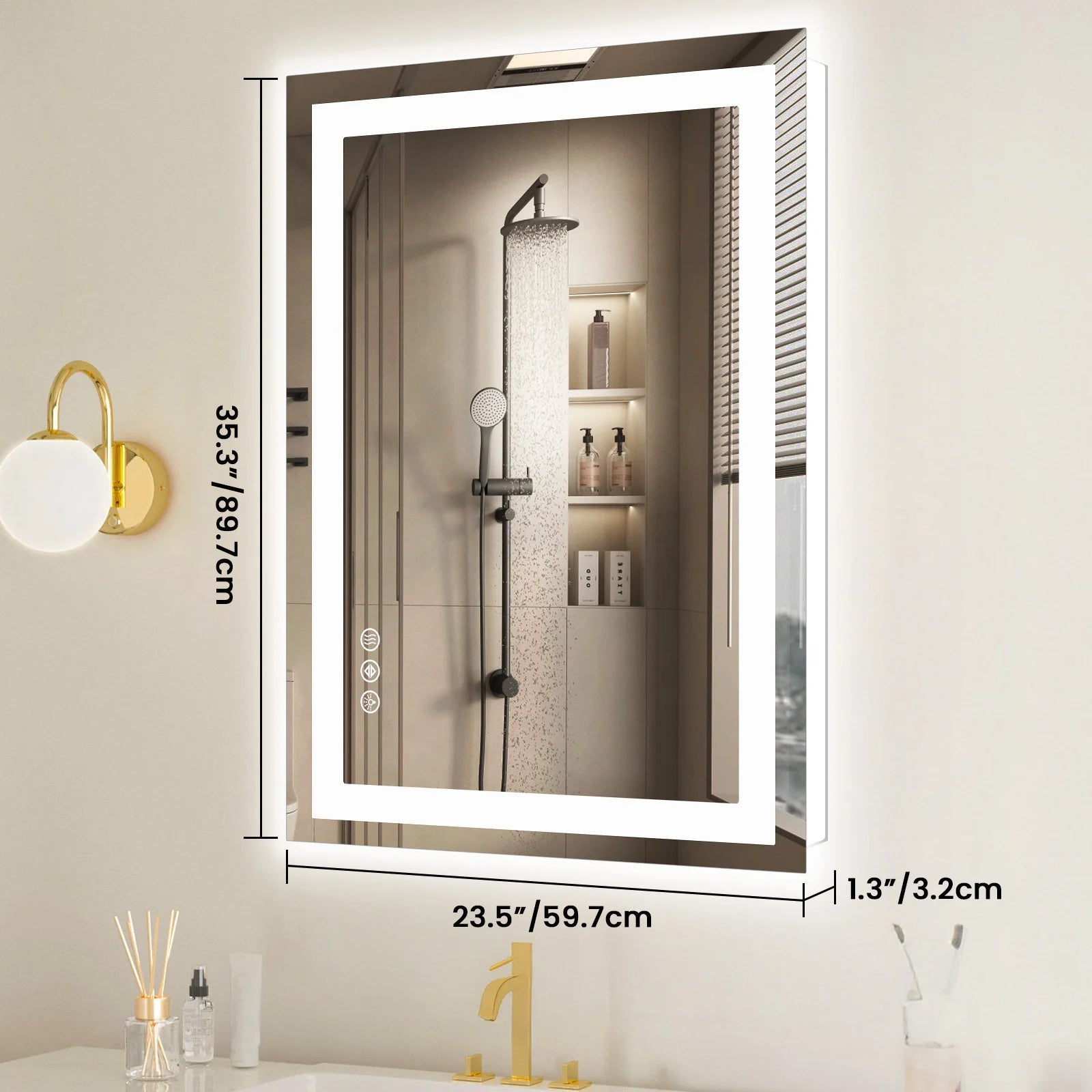 36"x 24"LED Bathroom Vanity Mirror for Wall