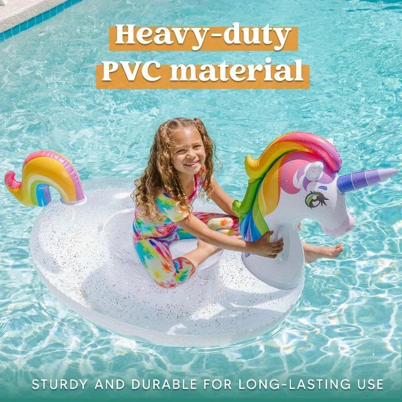 Unicorn Pool Float Inflatable Rainbow Floaty