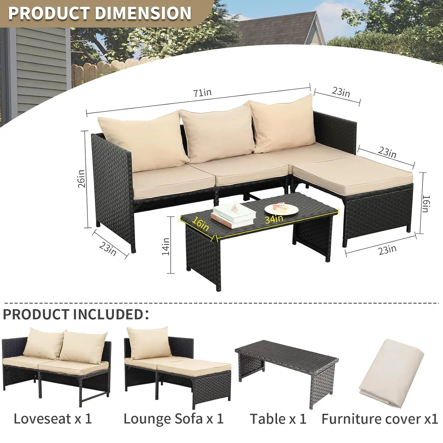 Beautiful 3 - Piece Garden Set