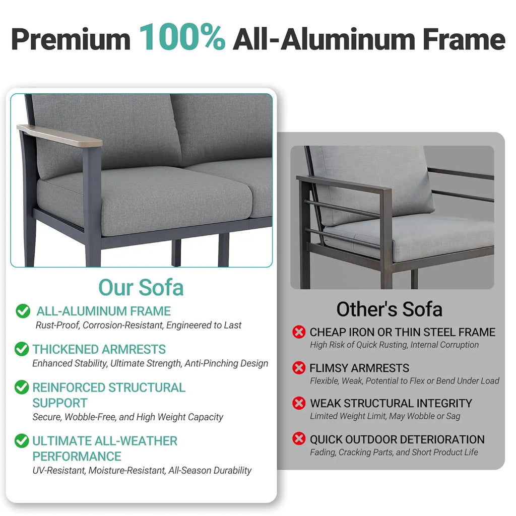 Aluminum 5 - Piece Patio Set