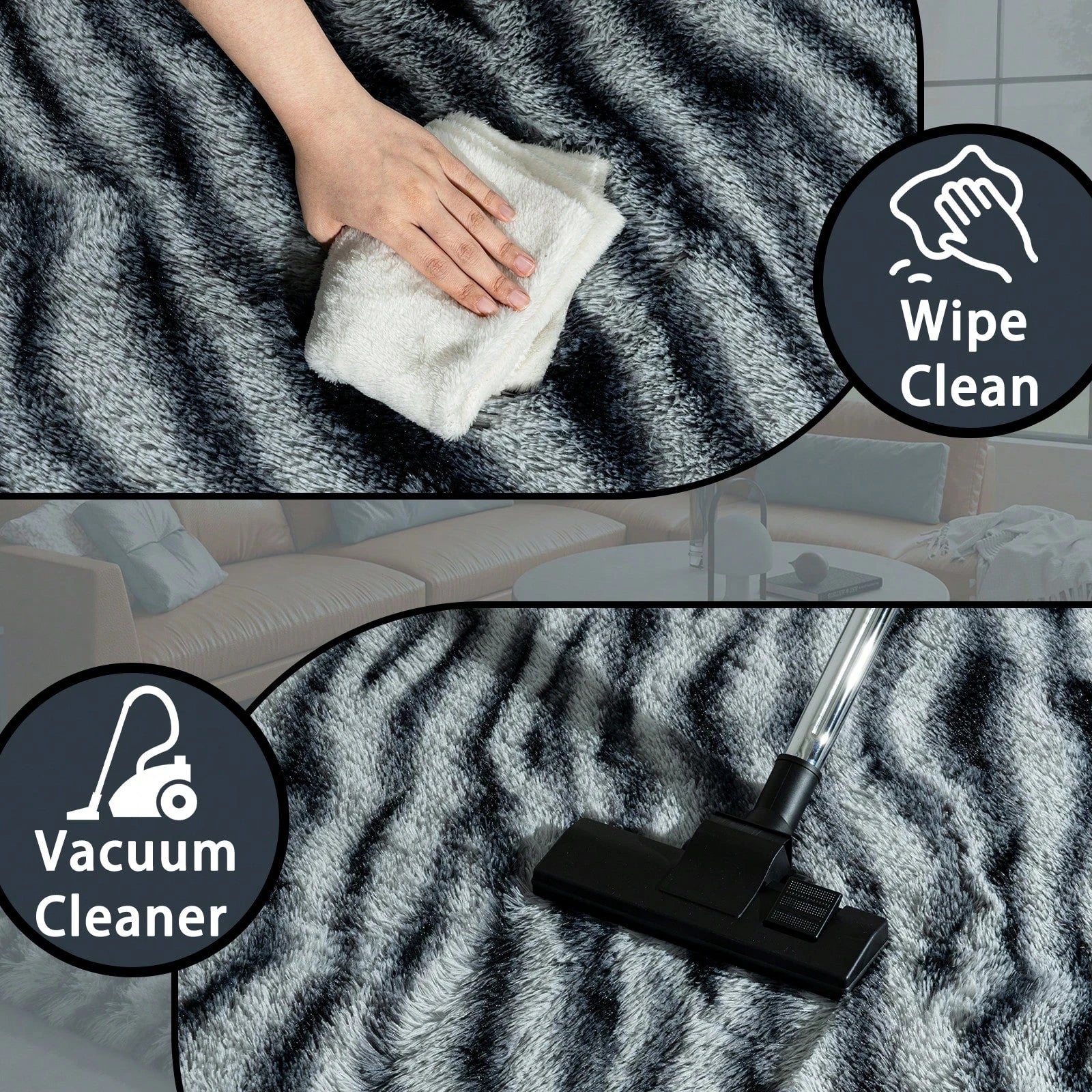 Washable Large Living Room Area Rug