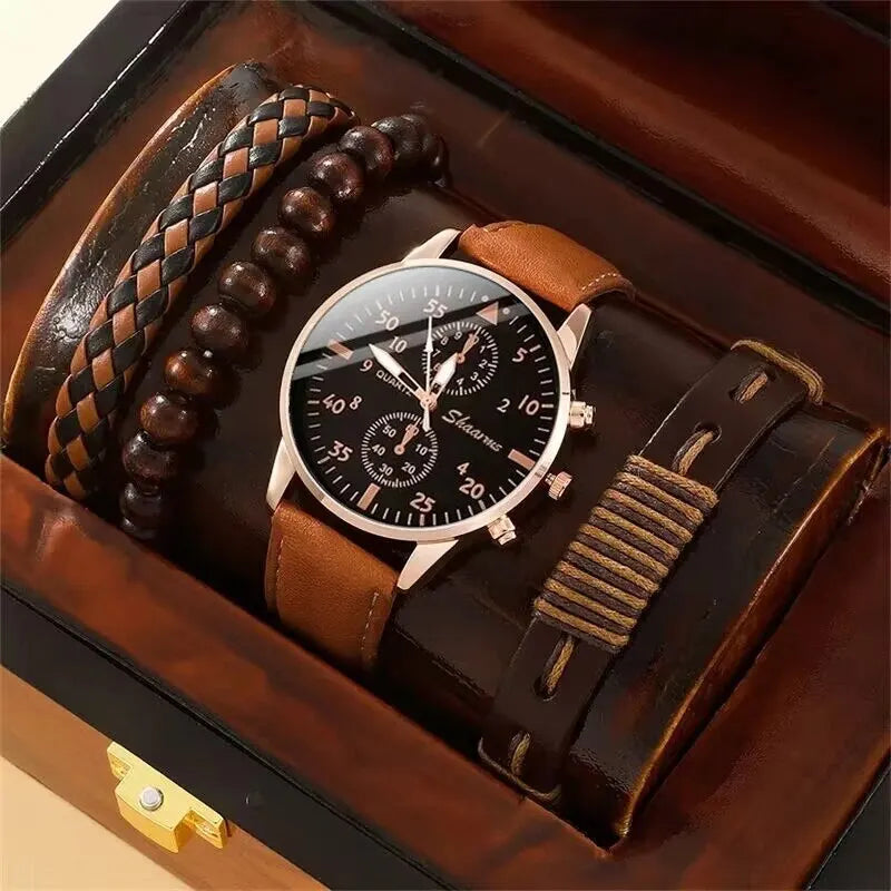 New Men  Luxury Bracelet Set Wrist Watches