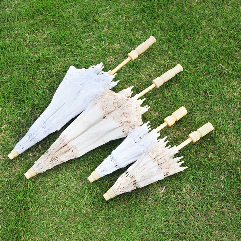 Bride Wedding White Lace Umbrella