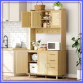 Cabinet with Microwave Stand, 71" Freestanding