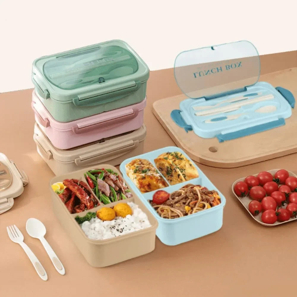 Durable With Cutlery Student Lunch Box