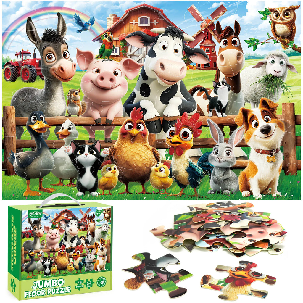 Forty Eight Piece Floor Puzzles for Kids