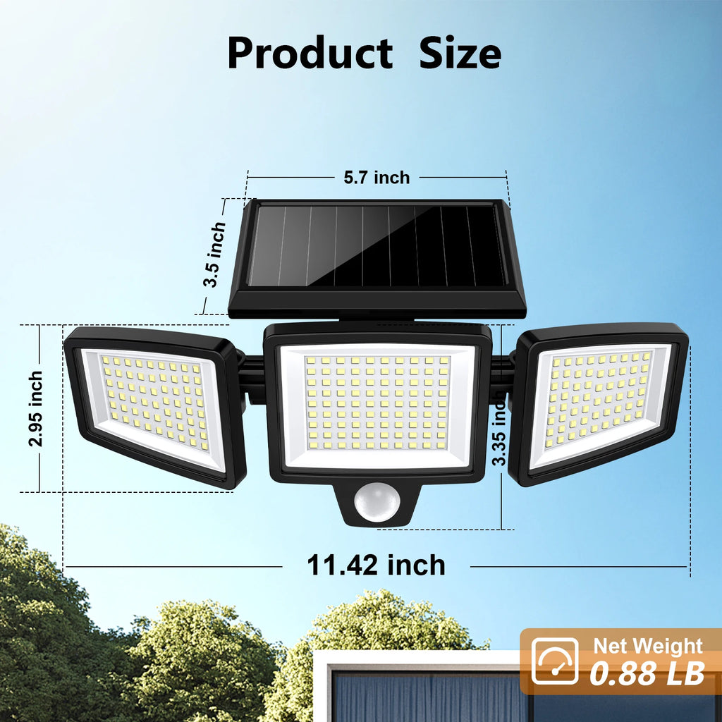 3-Head Solar Outdoor Light