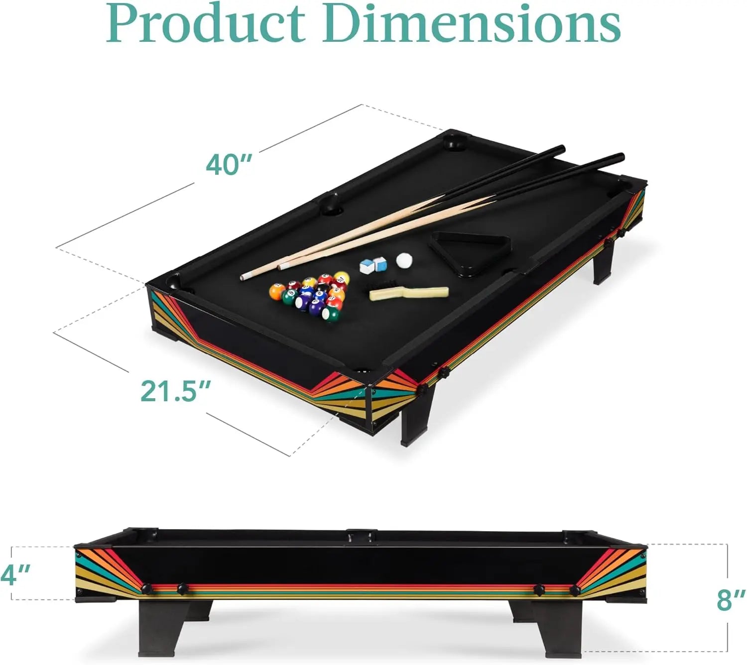 Tabletop Billiard 40 Inch Table Set