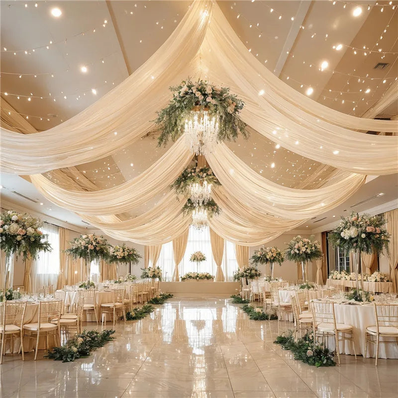 Wedding Chiffon Ceiling Drapes