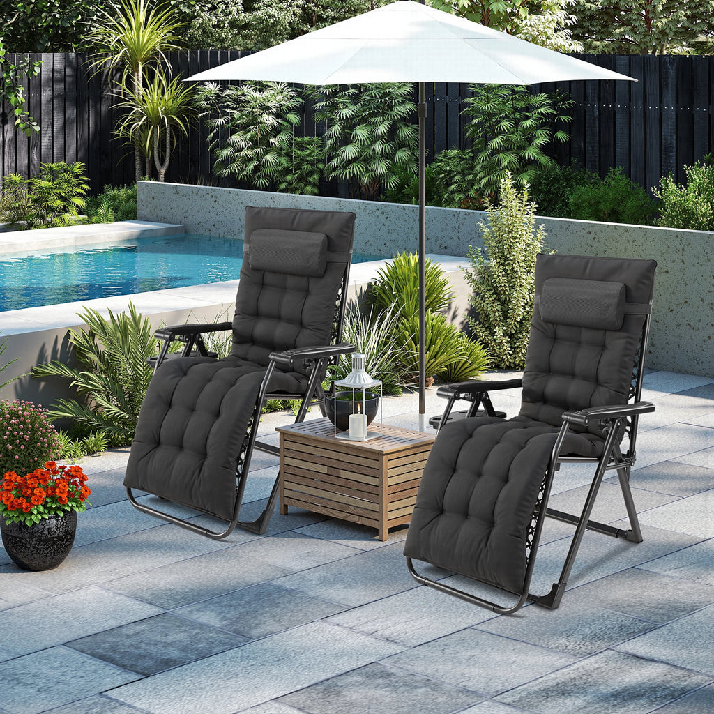 Gravity Recliner Camping Patio Lounge Chair