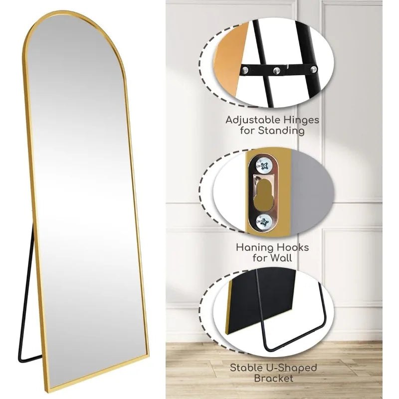 Arched Full Length Mirror, 70"x26"