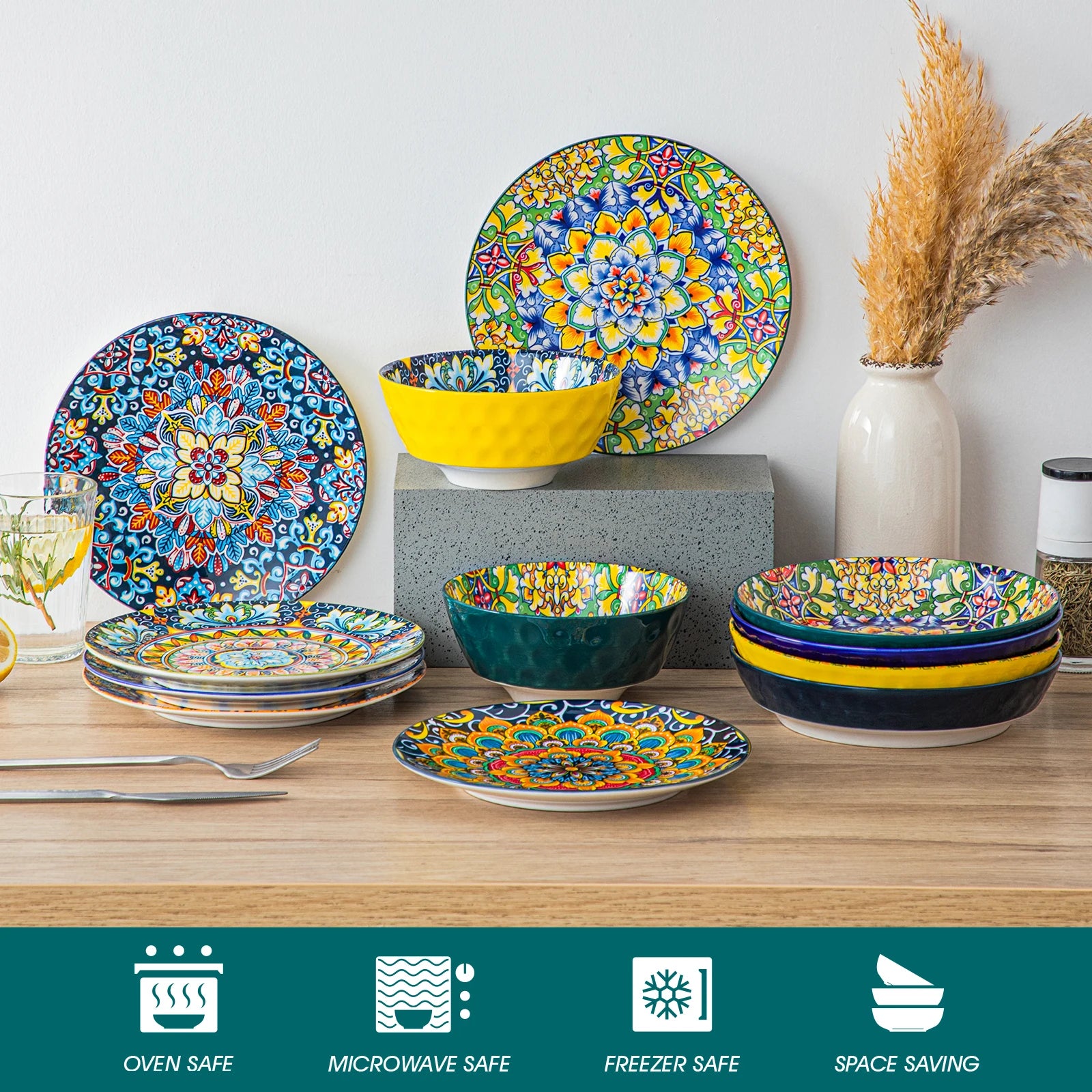 6/12 Piece Porcelain Dinner Plates