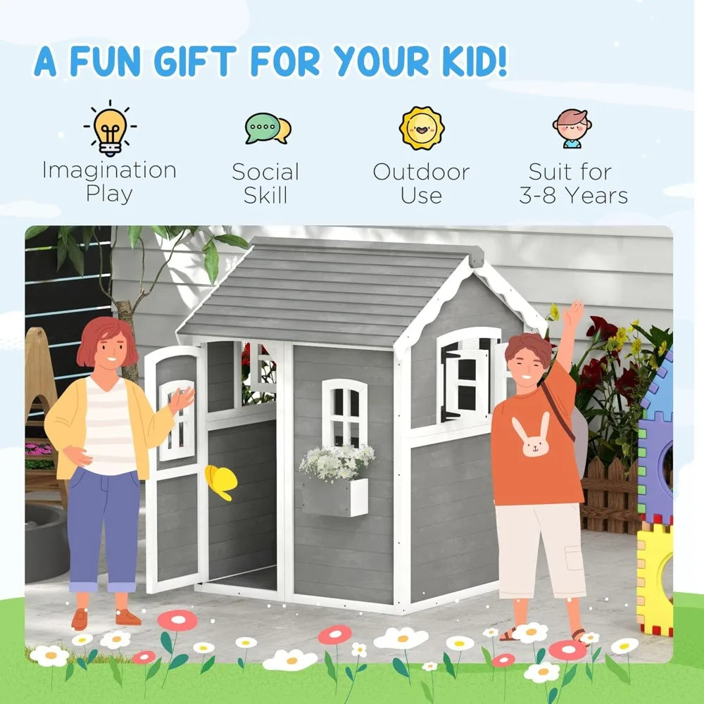 Playhouse, Outdoor Wooden  for 3-8