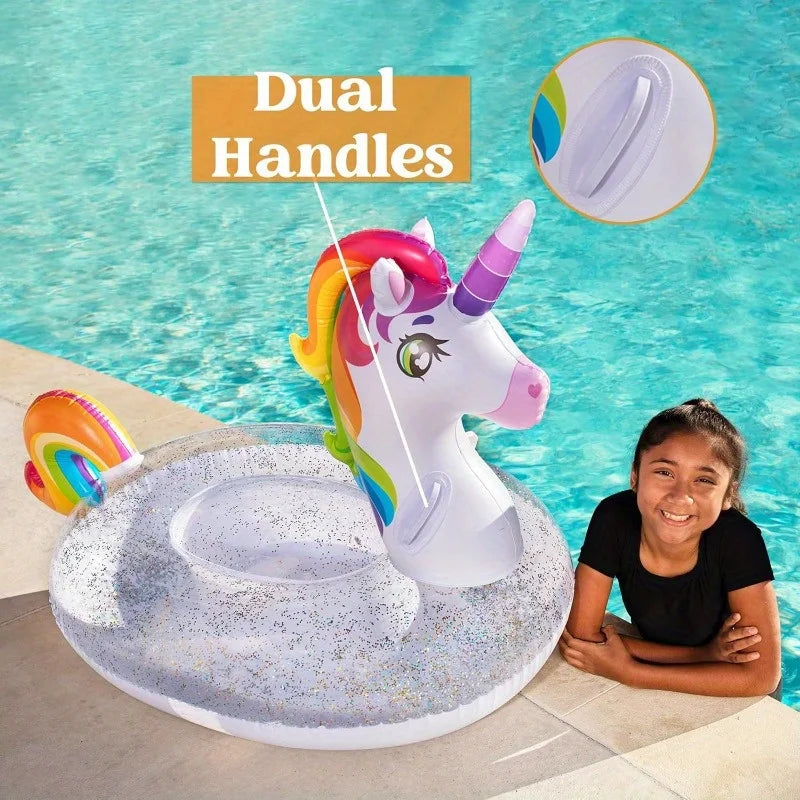 Unicorn Pool Float Inflatable Rainbow Floaty