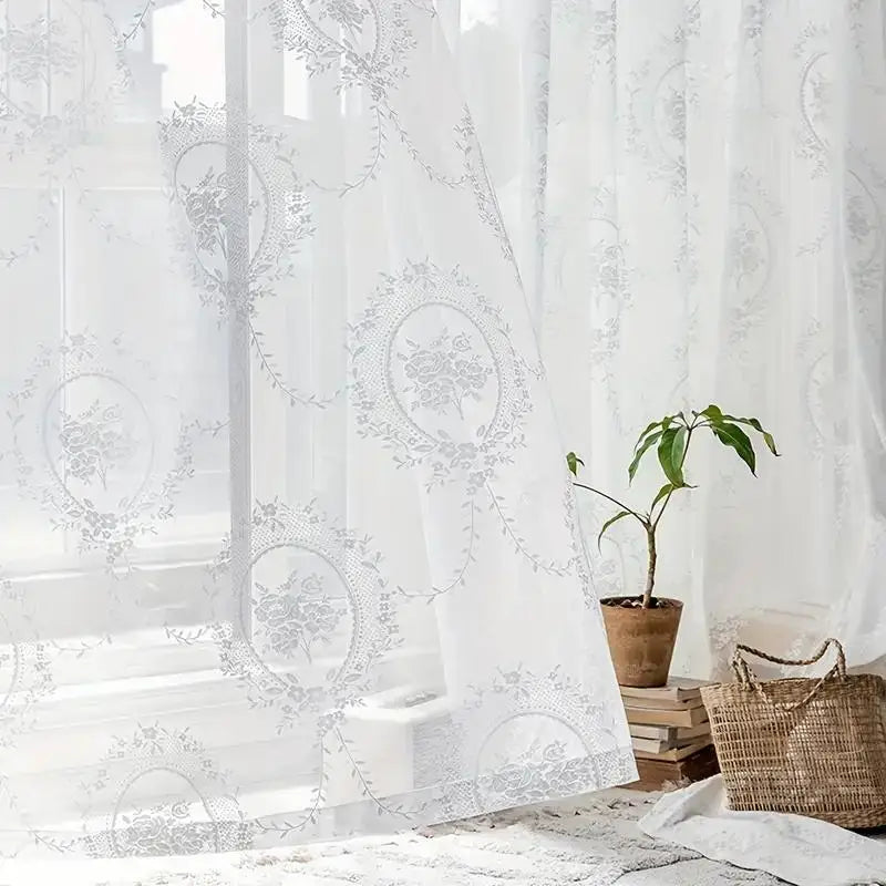 Elegant Balcony Sheer Lace  Curtains