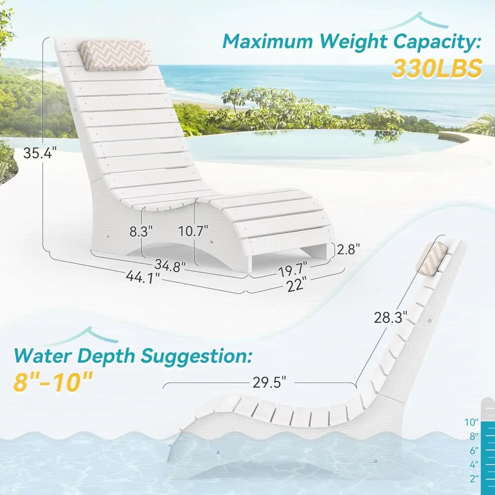 Pool Lounge Chairs Set of 2