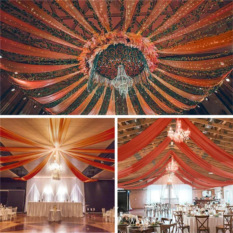 Wedding Chiffon Ceiling Drapes