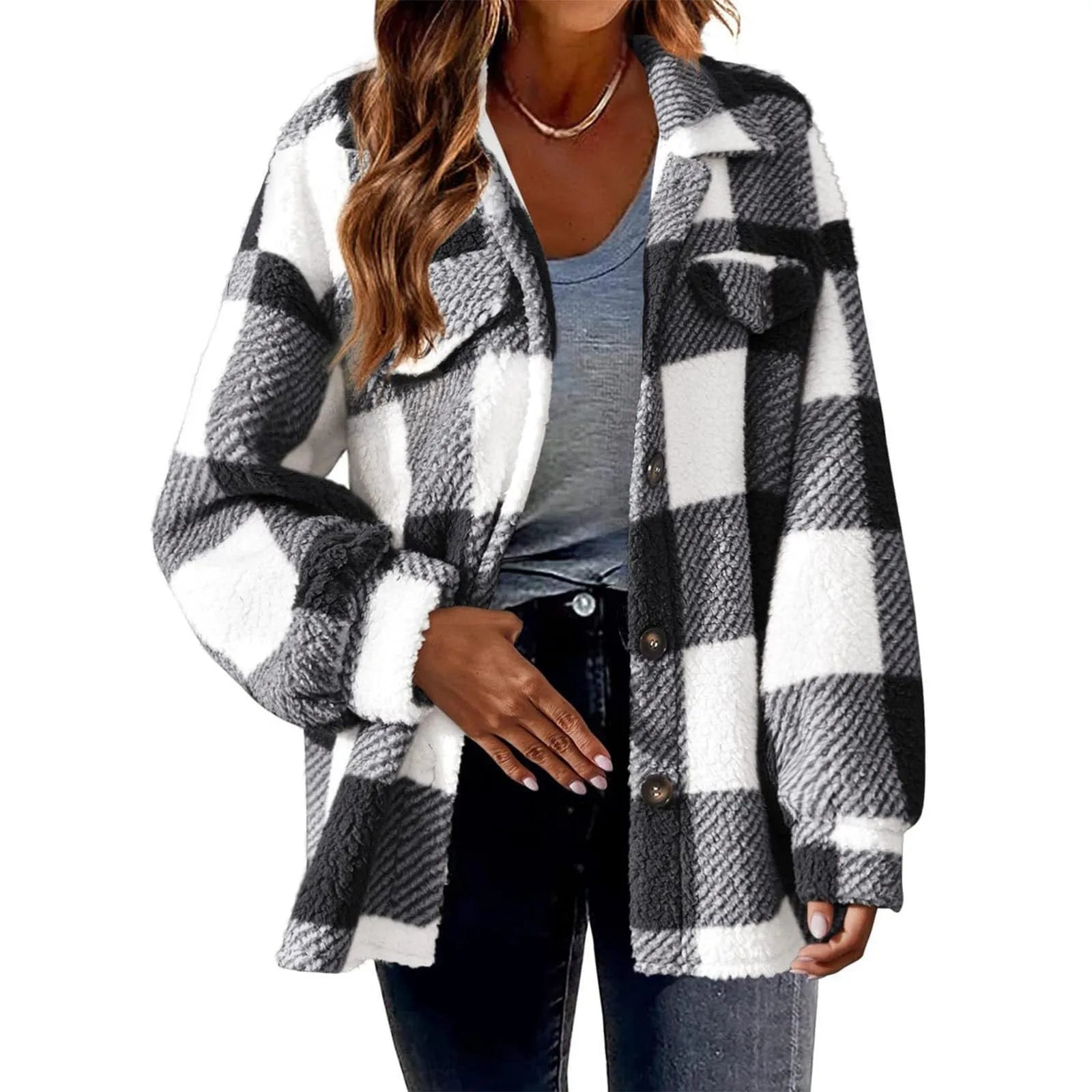 Oversized Warm Fleece Shirt