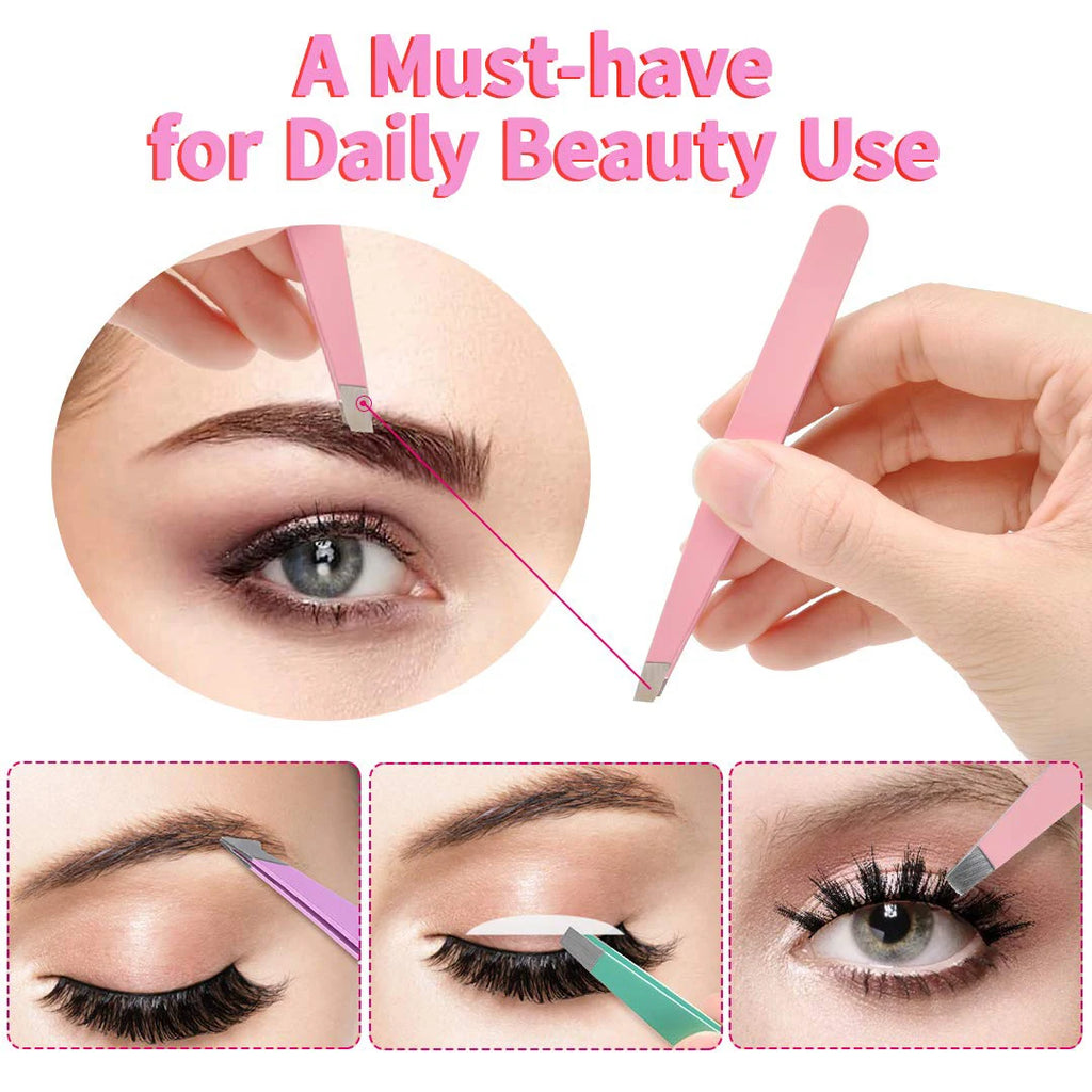 Professional 6 Pack Tweezers Set