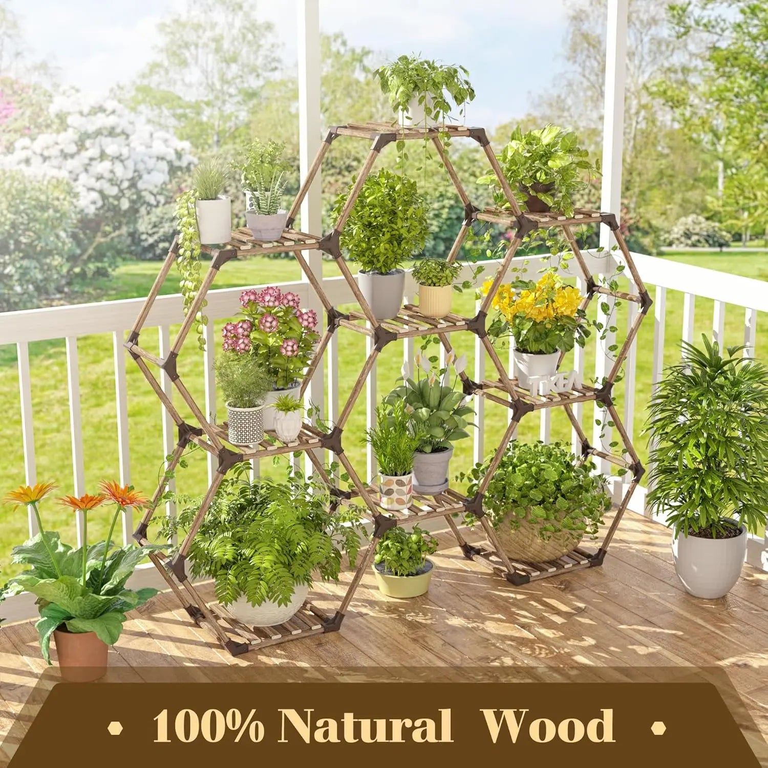 Hexagonal Plant Stand Indoor/ Outdoor