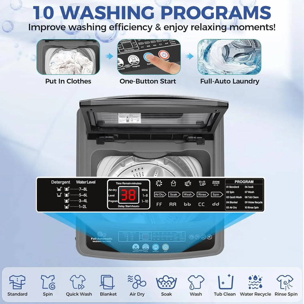 Portable Washing Machine, 20Lbs Capacity