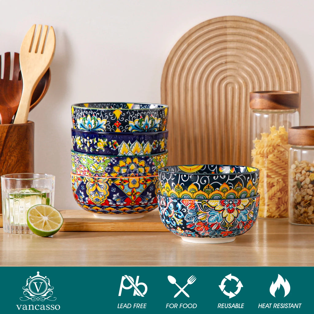 6/12 Piece Cereal Bowls Set 28 Oz