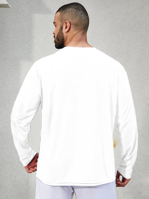 5-piece men's running speed dry long sleeved T-shirt suitable for sports fishing and sun protection clothing
