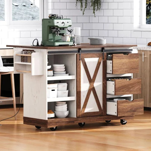 Farmhouse 55.5" Kitchen Island