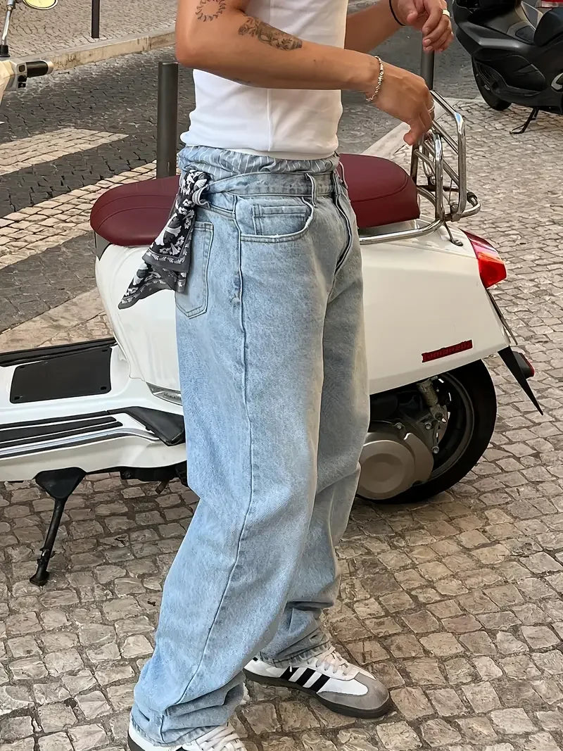 Vintage Washed Blue Jeans