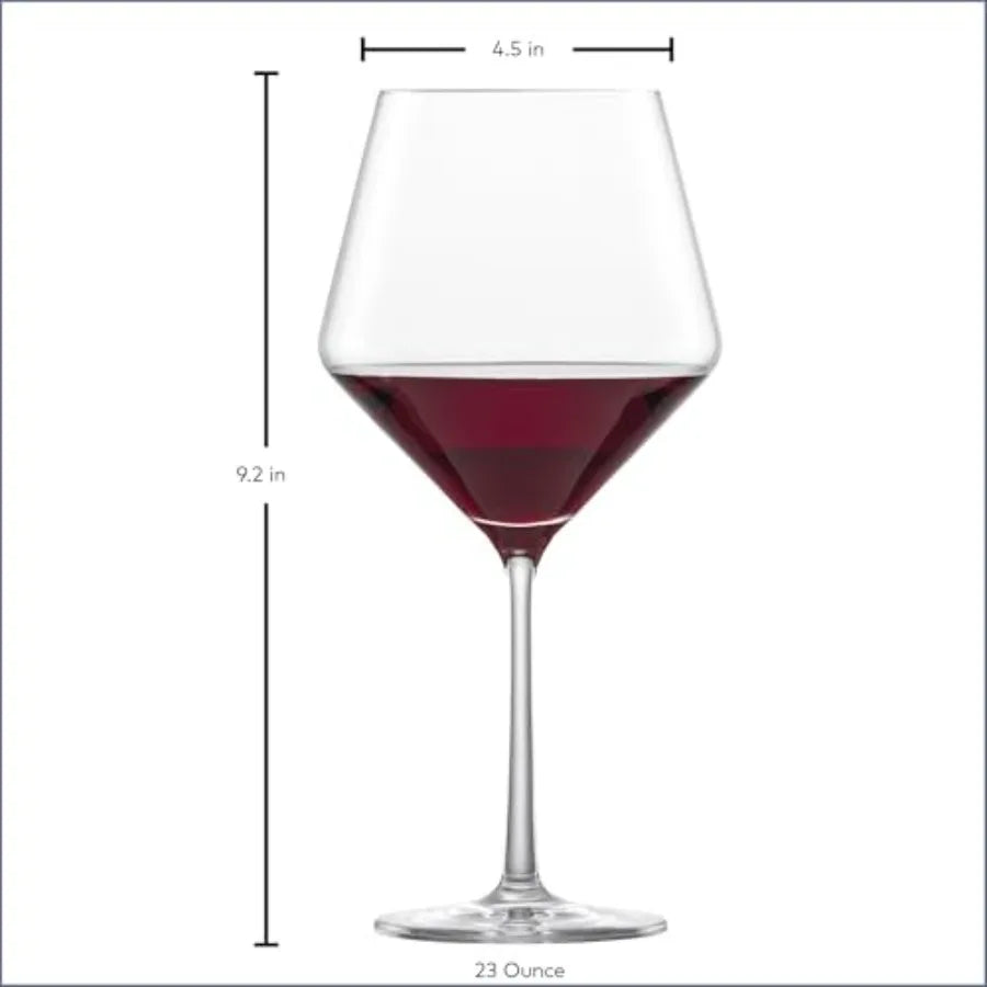 Elegant  Burgundy  Wine Glass Set of 6
